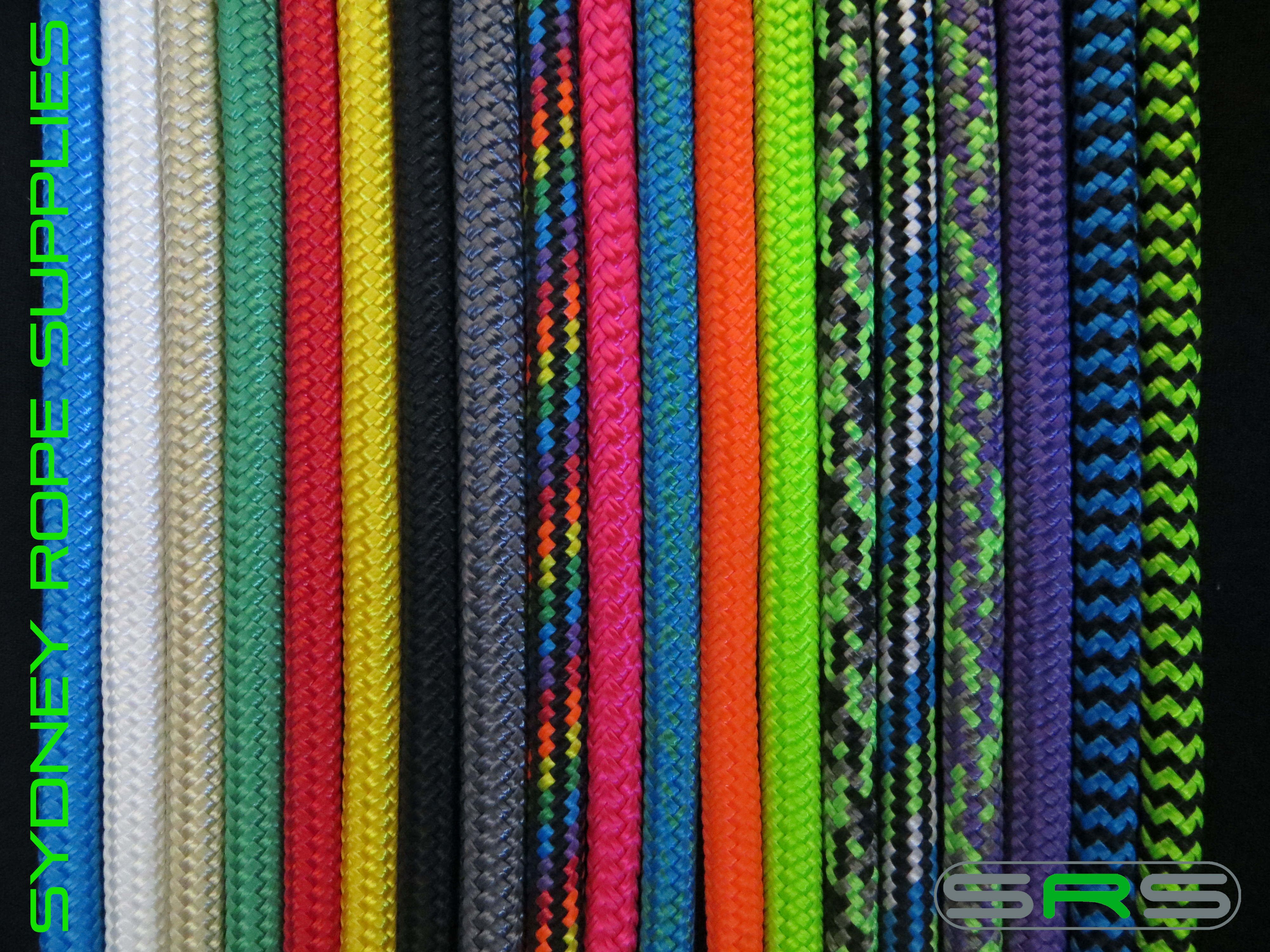 16MM DOUBLE BRAIDED POLYESTER ROPE SOLD PER MTR VARIOUS COLOURS