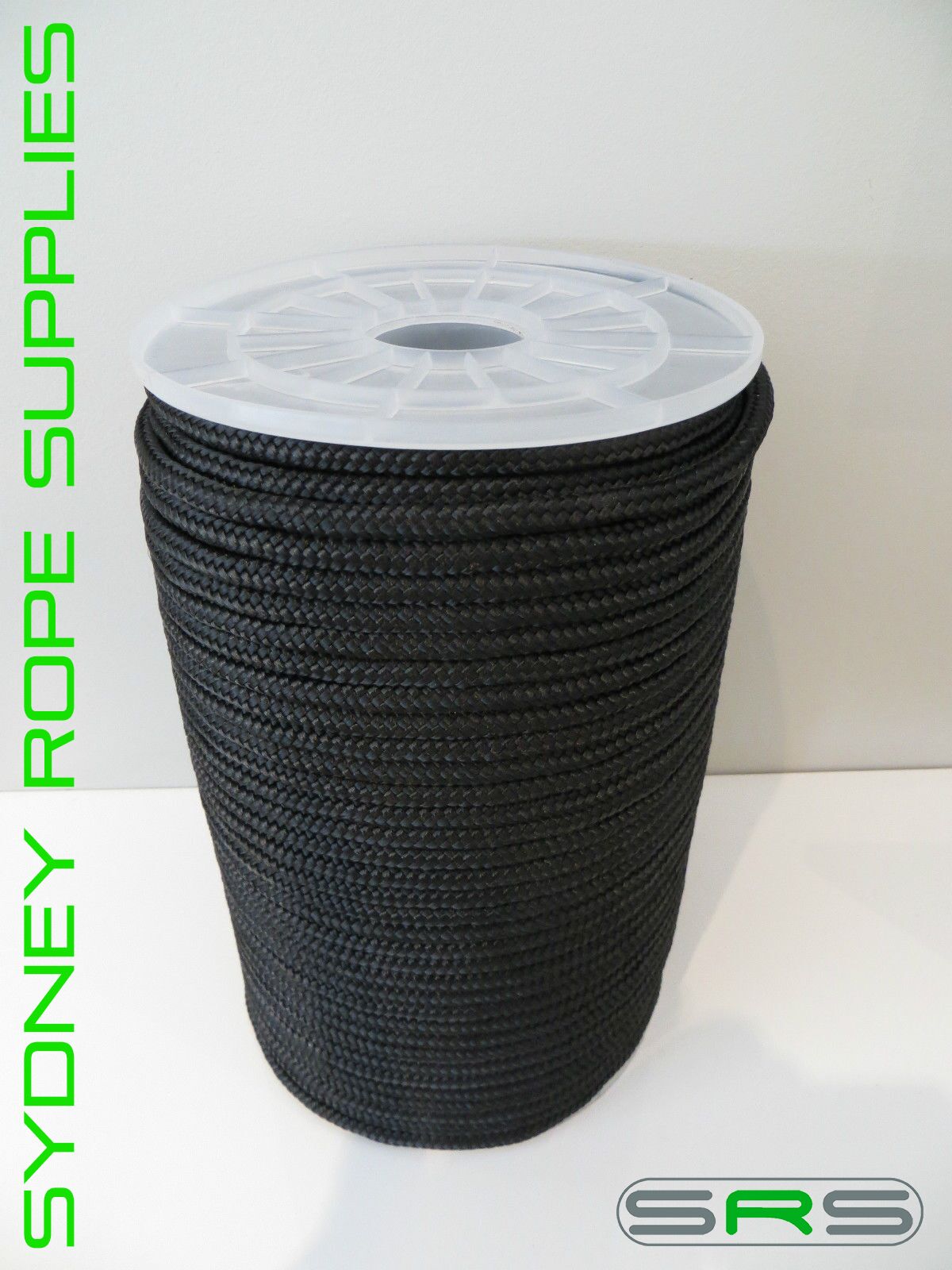 6MM X 100MTR BLACK DOUBLE BRAIDED POLYESTER ROPE