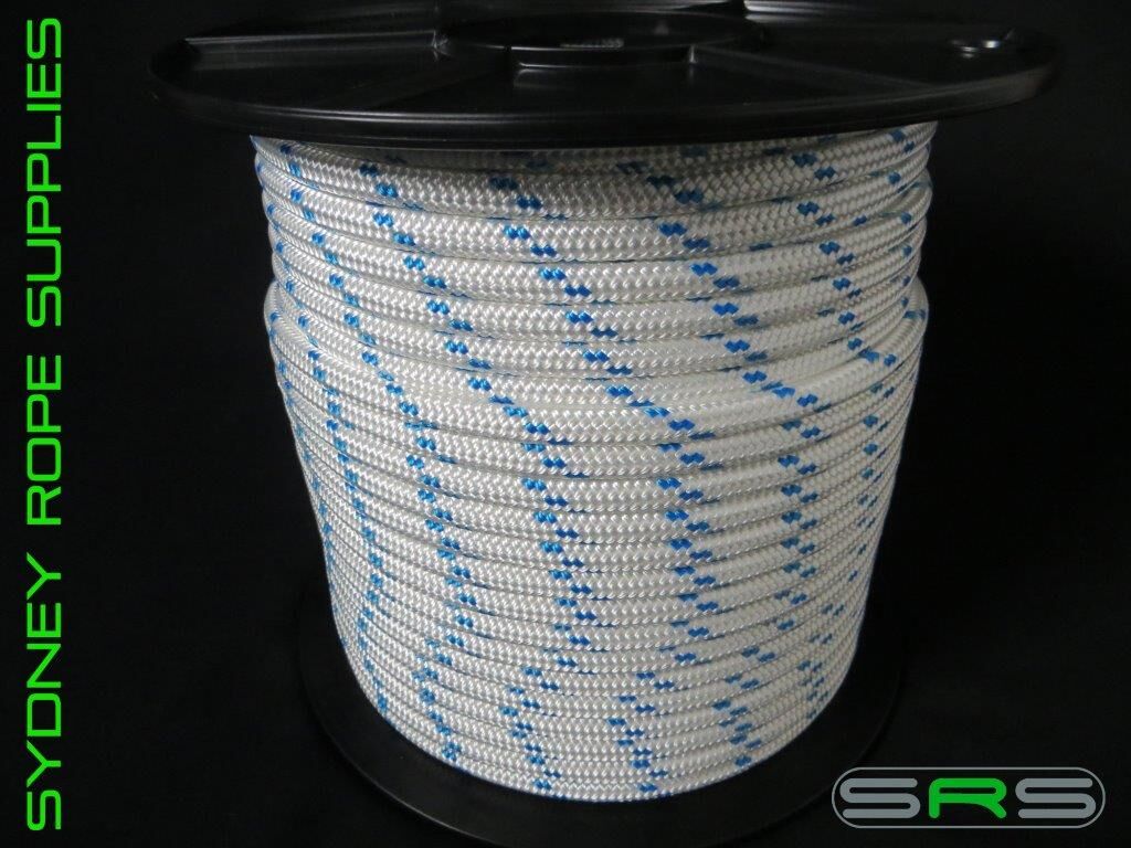 16MM X 100MTR OFFSHORE XP BLUE FLECK DOUBLE BRAIDED POLYESTER