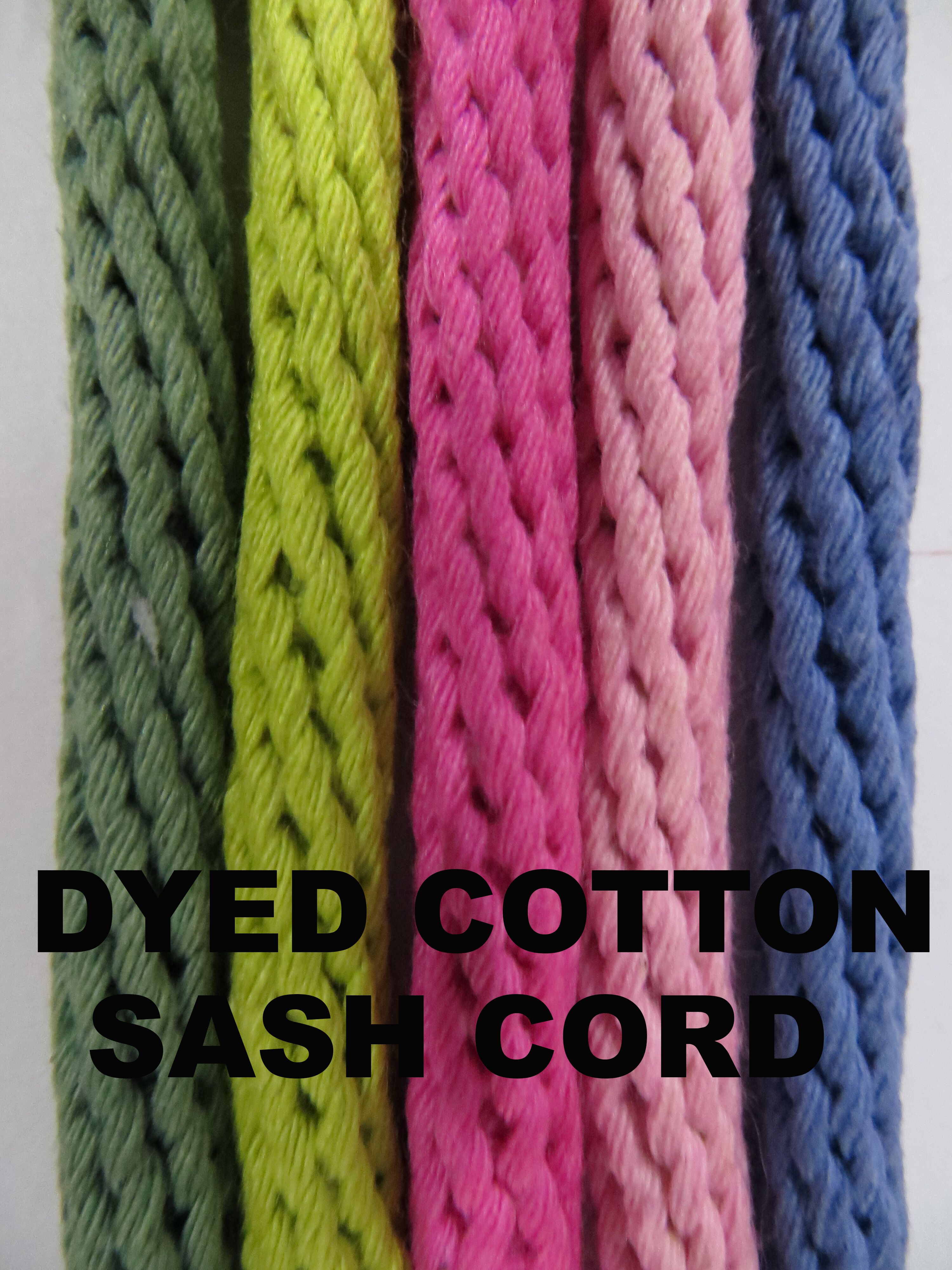 SAMPLE PHOTO OF DYED COTTON SASH CORD